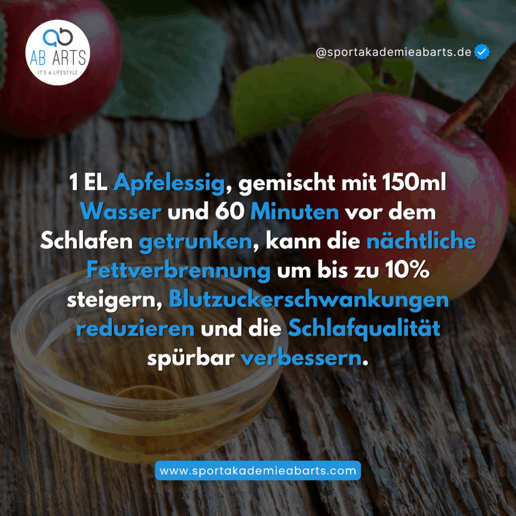 Der nächtliche Gesundheits-Hack: Kann Apfelessig vor dem Schlafen wirklich die Fettverbrennung und den Schlaf verbessern?